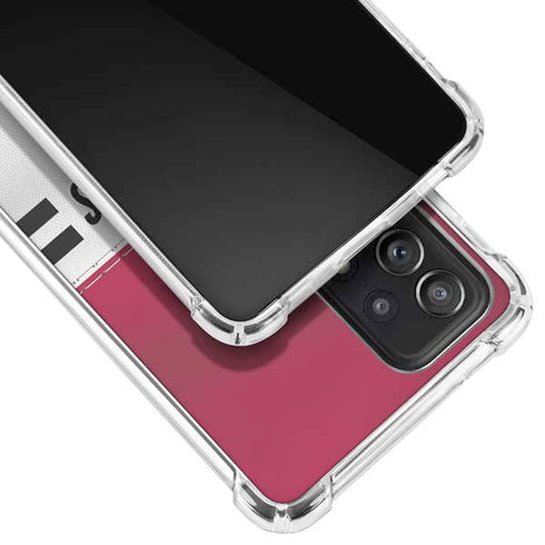 NFL Arizona Cardinals White Striped Galaxy A72 5G Clear Case